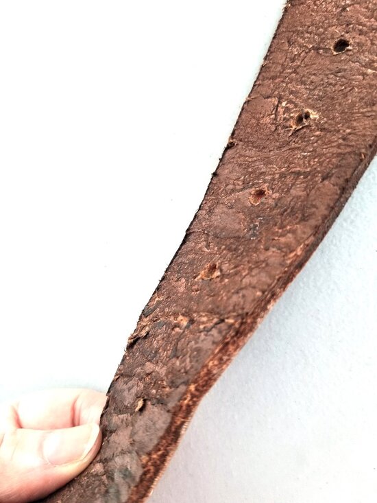 Vintage Bill Adler Brown Belt Sz 36 Distressed Pattern, S-Shaped Brass Buckle main image 9